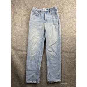 Madewell Womens The Perfect Vintage Straight High Rise Jeans Blue Size 25  SEE